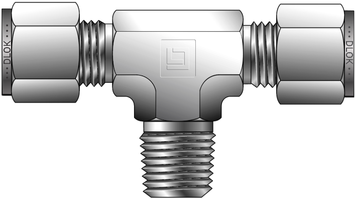 Male Branch Tee NPT (For Fractional Tube)